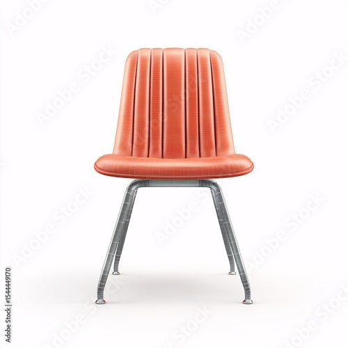 3D realistic chair, modern design, isolated on a white background for clarity