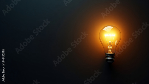 Glowing Lightbulb on Dark Background – Innovation and Creativity Concept Wallpaper
