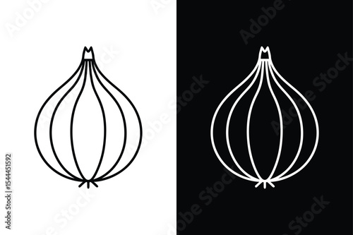 Shallot Vegetable Icon. Simple Line Style for Healthy Cooking