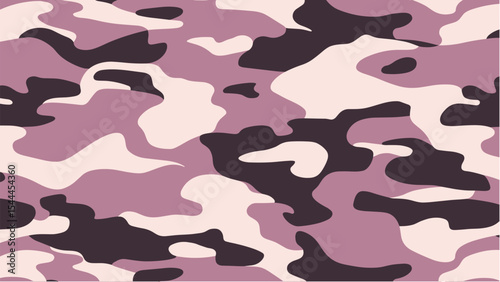 Lilac camouflage flat vector seamless pattern