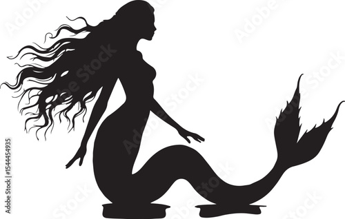 silhouette of a girl with a sword
