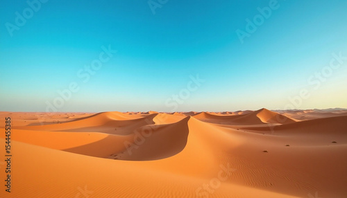 Fototapeta Naklejka Na Ścianę i Meble -  A breathtaking vista of a desert landscape featuring rolling sand dunes.