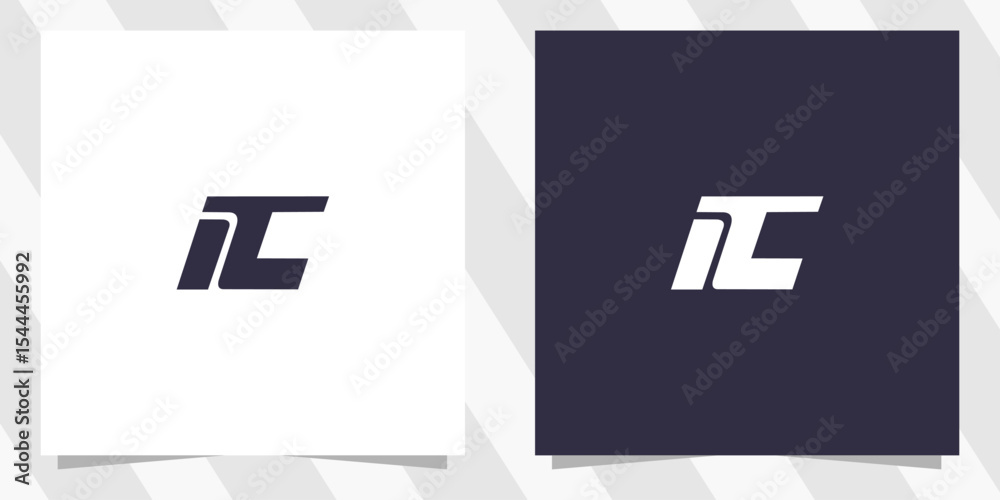 Fototapeta premium letter tc ct logo design vector