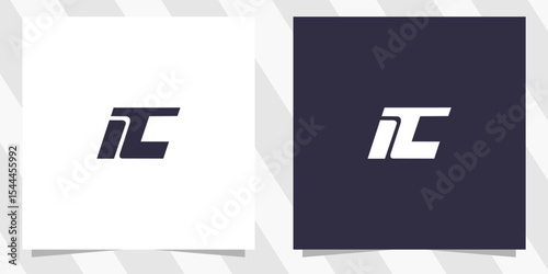 letter tc ct logo design vector