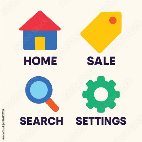 A cohesive set of clean and modern icons designed in a consistent style, perfect for websites, apps, presentations, and user interfaces. Includes common symbols for communication, navigation, settings