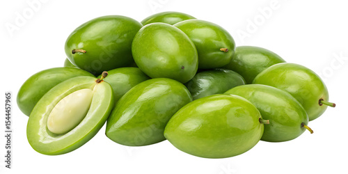 Wallpaper Mural Fresh Green Greengage Plums A Bountiful Harvest of Nature's Sweetness Torontodigital.ca