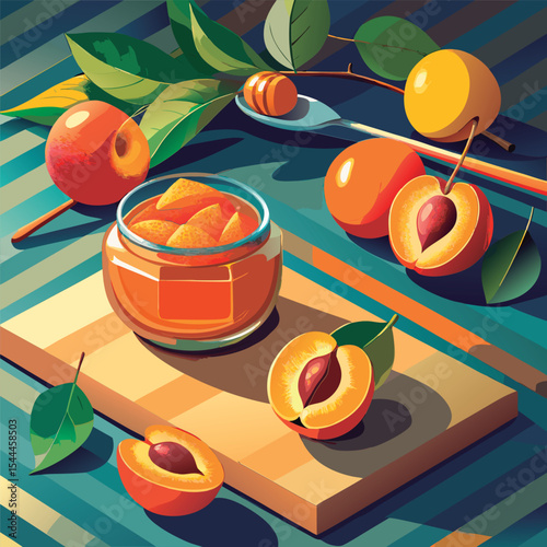 Honeyed Apricots in a Jar.