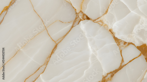 Elegant white onyx marble texture with golden veins