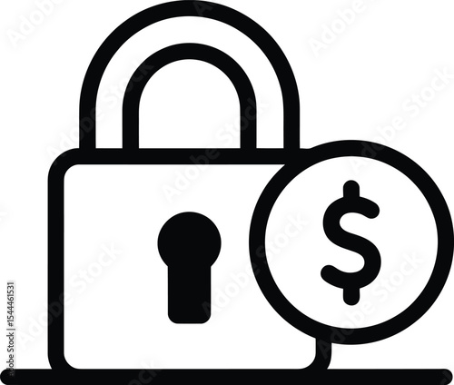 Secure Your Finances Financial Security, Protection, and Safety Icon