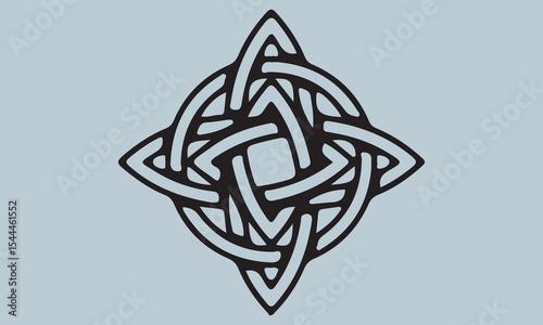 abstract background with a flower silhouette, icon, vector, celtic, ornament, knot, illustration, black, pattern, intricate, outline, tattoo, geometric, irish, art, element, decoration, design, symbol