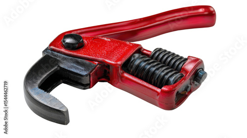Precision Grip: A close-up view of a robust, red, tool crafted for precision work, showcasing the power and finesse of mechanical engineering. 