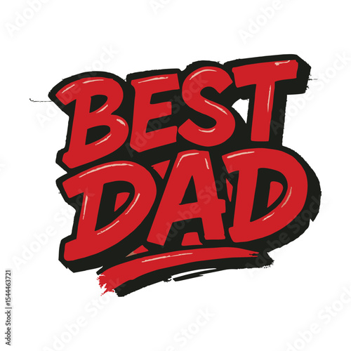 A warm and heartfelt logo design celebrating fatherhood, featuring bold typography with elements like a mustache, tie, or trophy, symbolizing appreciation, love, and the “best dad” title — perfect for