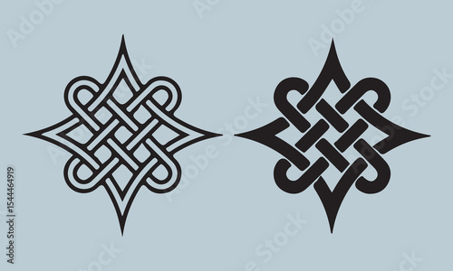 black and white cross silhouette, icon, vector, celtic, ornament, knot, illustration, black, pattern, intricate, outline, tattoo, geometric, irish, art, element, decoration, design, symbol, ancient, b