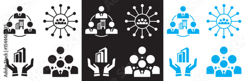 Icons for corporate.  Vector for websites, mobile interfaces, presentations, banner, visual branding etc. Vector illustration. isolated on white and black background. EPS 10