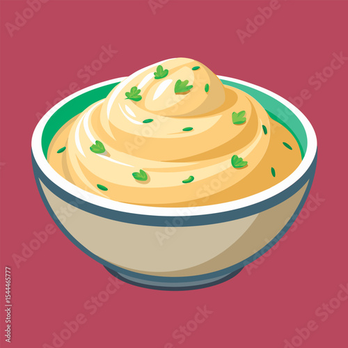 Creamy mashed potatoes in a bowl.