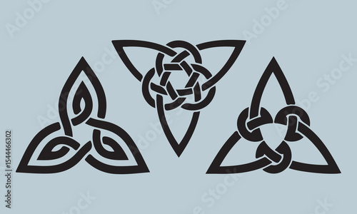 vector illustration of an abstract background silhouette, icon, vector, celtic, ornament, knot, illustration, black, pattern, intricate, outline, tattoo, geometric, irish, art, element, decoration, de