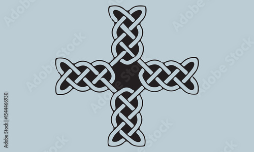 celtic cross vector illustration silhouette, icon, vector, celtic, ornament, knot, illustration, black, pattern, intricate, outline, tattoo, geometric, irish, art, element, decoration, design, symbol,