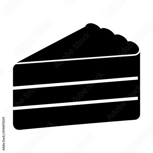 Delicious slice of cake with frosting layered with creamy filling