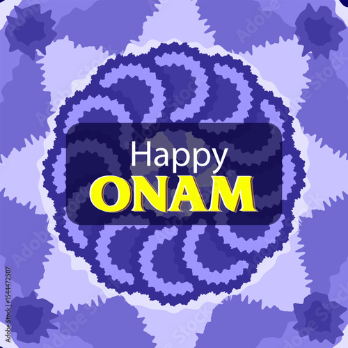 Happy Onam Festival Background – Traditional Kerala Celebration Vector Design with Colorful Kathakali Face, Festive Elements, and Cultural Art for Posters, Banners, and Social Media Greetings