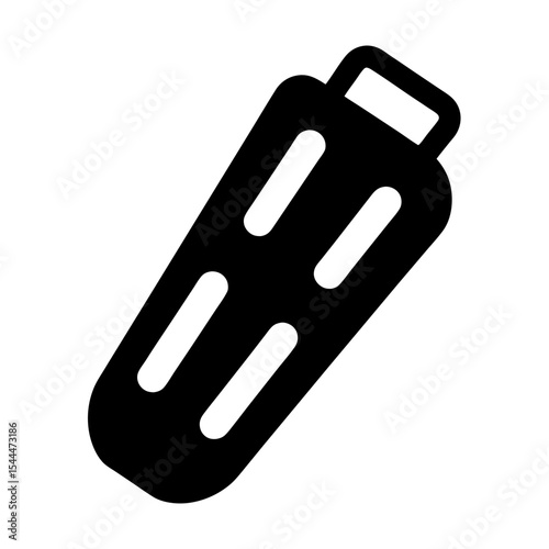 Black and white icon of a rescue floatation device for lifeguards