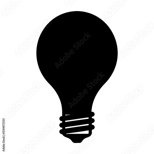 Classic light bulb silhouette representing ideas, innovation, and energy efficiency solutions