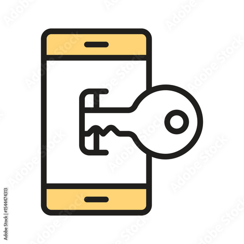 Here is a handy line style icon depicting mobile access