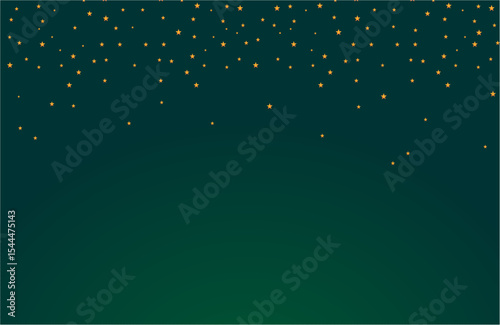 Sky background,Gold coloured stars vector seamless pattern background, golden stars texture background ,stars shapes background,dark green coloured gradient background	