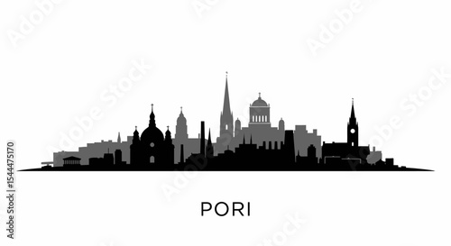 Pori Skyline Vector with Finland, Cityscape, and Urban.