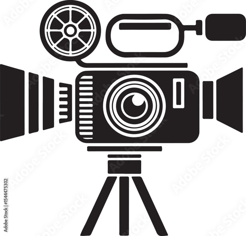World Photography Day Camera Silhouette Vector