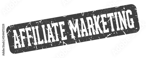 affiliate marketing rectangular sign. affiliate marketing stamp