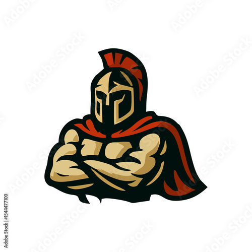 Spartan gladiator mascot design for vector logo featuring ancient warrior character helmet battle armor shield symbol illustration powerful combat figure graphic drawing concept hero