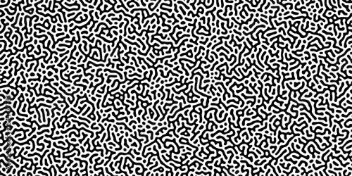 Abstract Reaction-diffusion Turing pattern natural texture gray gradient color scheme. Linear design with biological algorithm psychedelic background. Reaction-diffusion or truing patter	