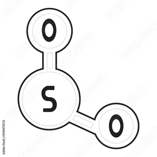 Icon Of Molecular sulfure with white color vector