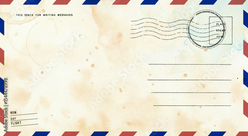 Postcards are old and dirty for writing a message