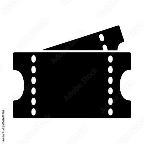 Simple black and white vector of a generic admission ticket stub