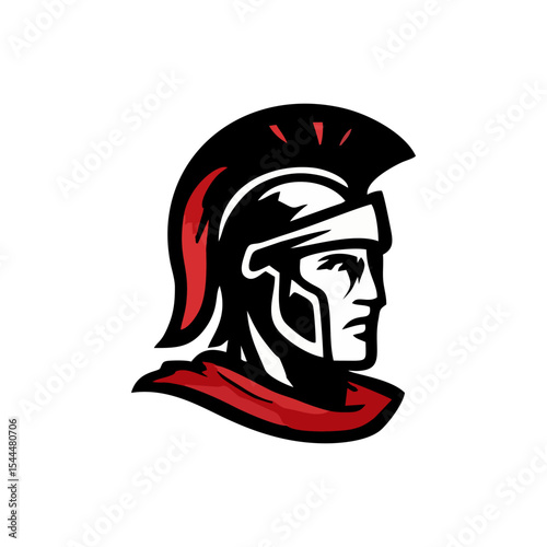 Spartan helmet gladiator logo vector mascot design with ancient warrior shield armor concept illustration character battle symbol greek soldier graphic drawing heroic figure action art