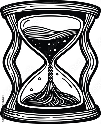 Intricate Hourglass Time, Sand, and the Ephemeral Nature of Existence