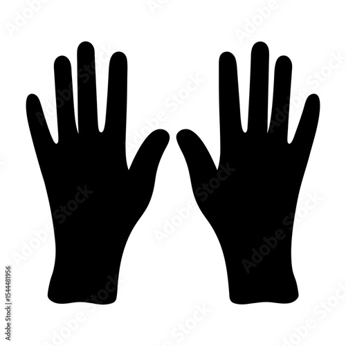 Two Silhouetted Hands Facing Upwards, Illustrating Openness, Greetings, or Presentation
