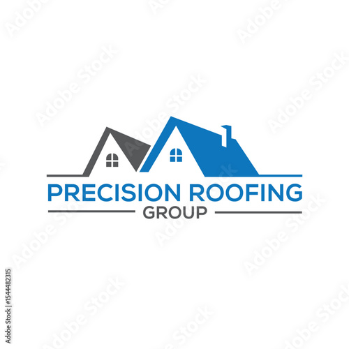 Clean and bold roofing logo design, ideal for roofing contractors and construction companies. Features rooftops, shingles, or tools to symbolize durability, protection, and professional service.
