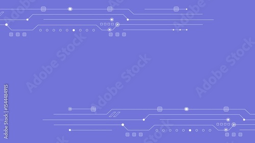 Wallpaper Mural テクノロジー、IT、電子回路などをイメージした抽象的なループアニメーション　色背景 Torontodigital.ca