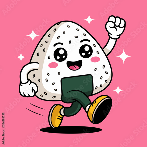 Happy Rice Ball Running