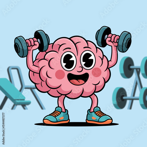 Brain Lifting Weights with Excitement