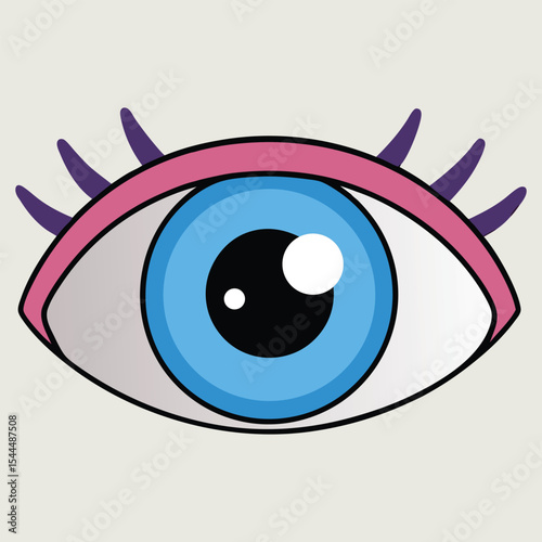 Human Eye Vector Icon Illustration