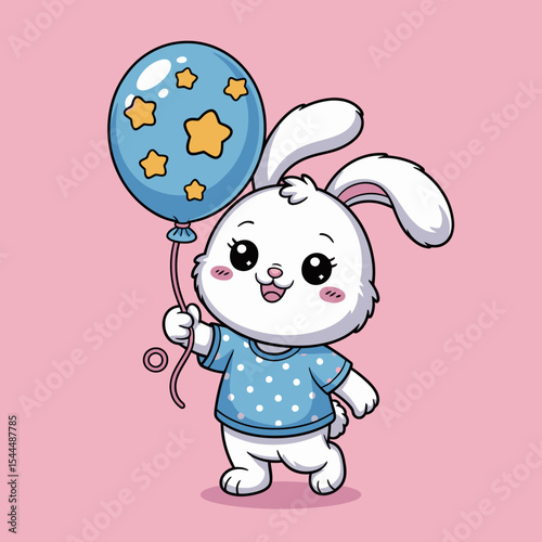 Happy Bunny with Balloon