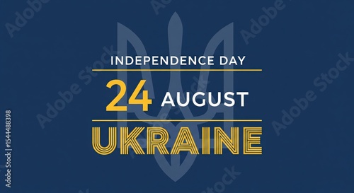 Ukraine Independence Day - 24 August, Lettering