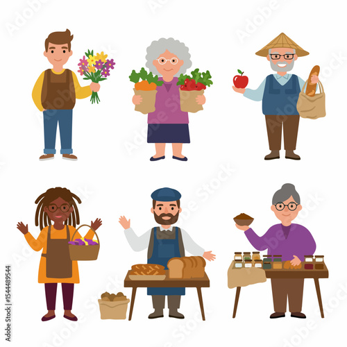 Diverse Community Market People