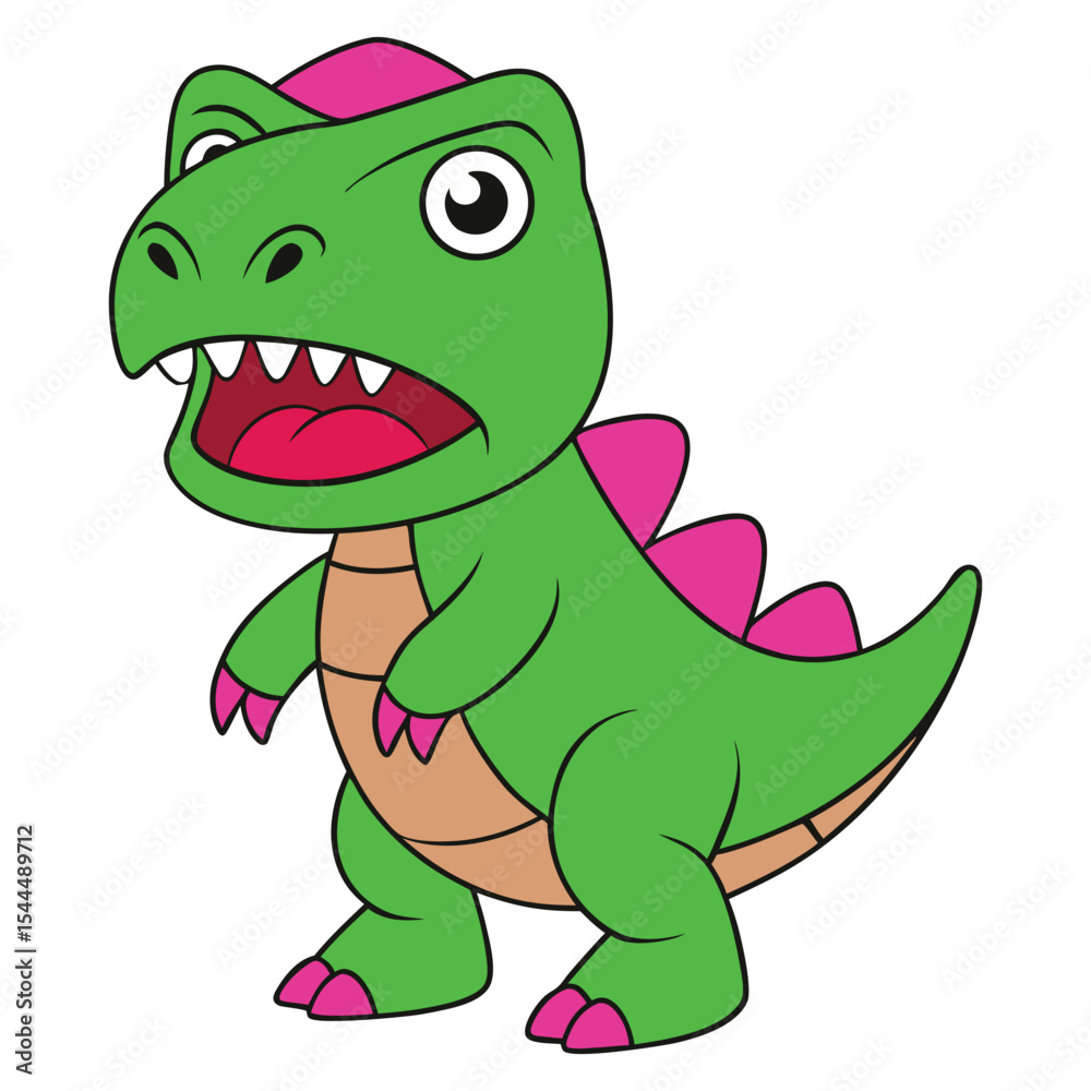 Fototapeta premium Angry Dinosaur Cartoon Character