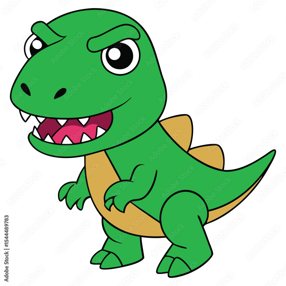 Fototapeta premium Angry Dinosaur Cartoon Character