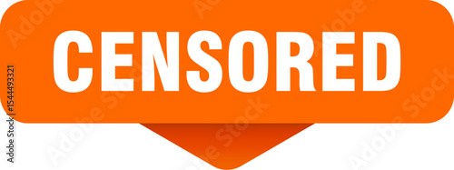 censored sticker. censored sign on transparent background