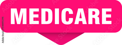 medicare sticker. medicare sign on transparent background